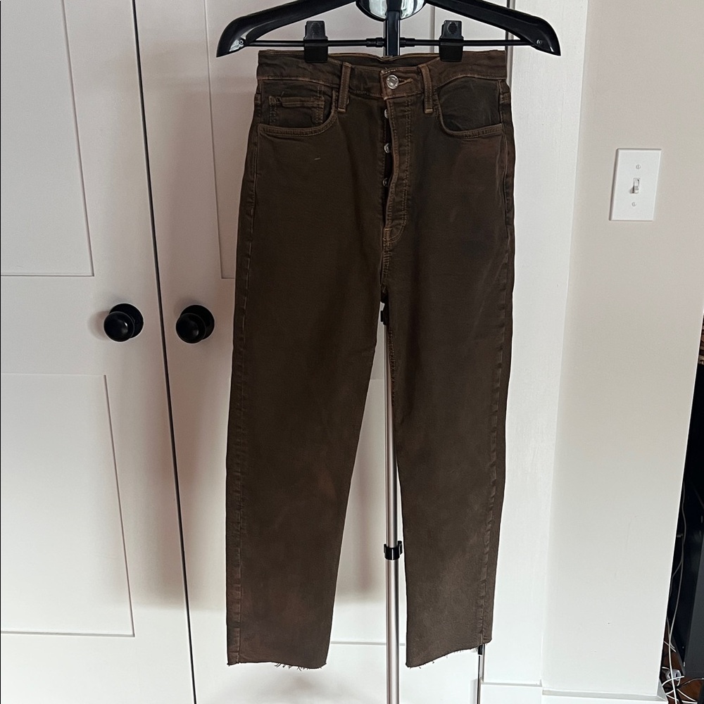 Re/Done Dark Brown Straight Jeans